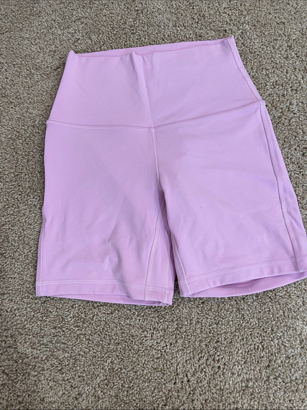 lululemon athletica High-Waist Light Pink Bike Shorts